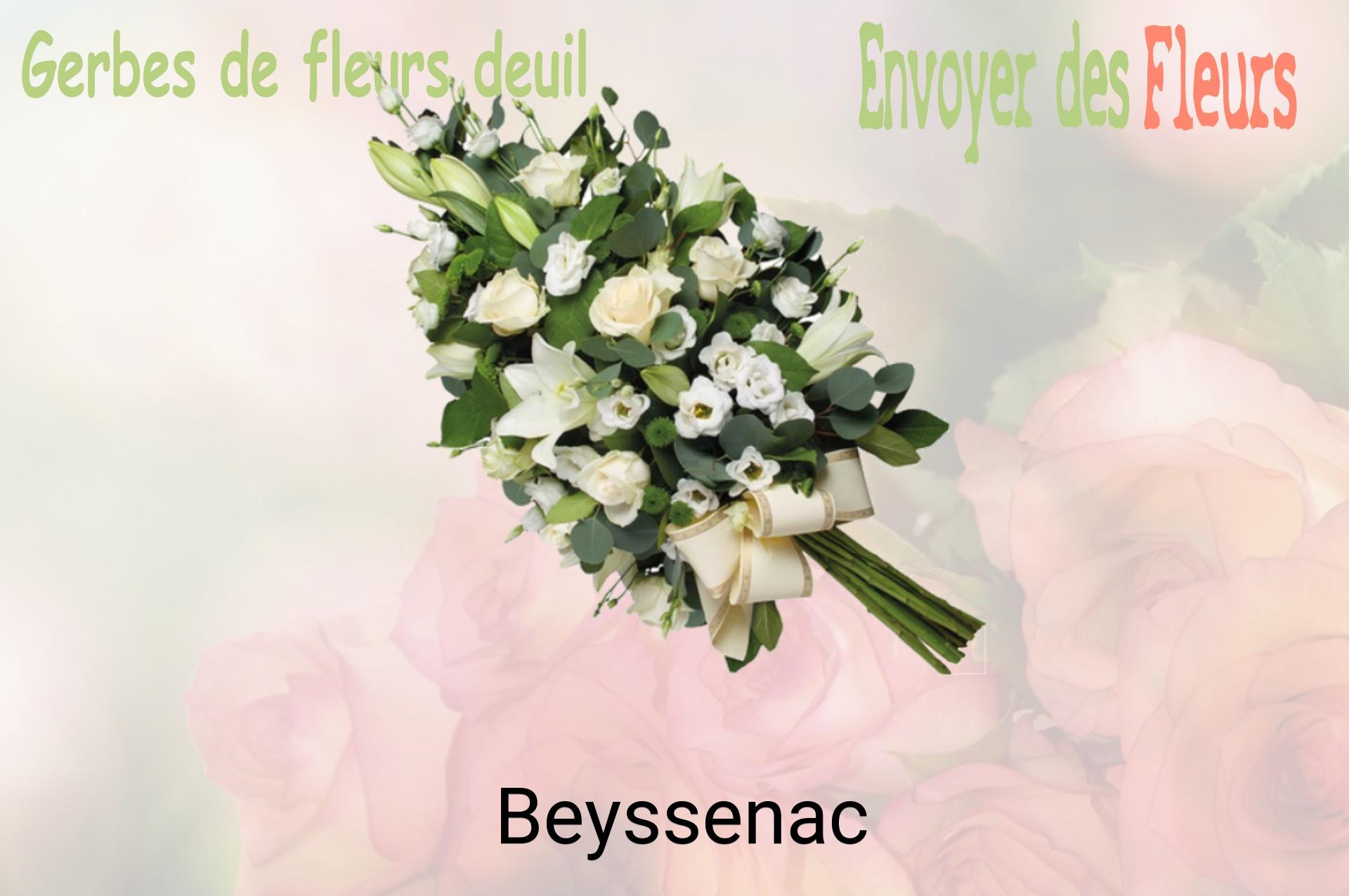 Gerbe de fleurs de deuil livrée à Beyssenac